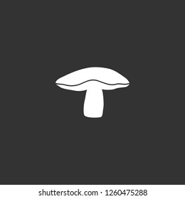 mushroom icon vector. mushroom sign on black background. mushroom icon for web and app