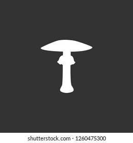 mushroom icon vector. mushroom sign on black background. mushroom icon for web and app