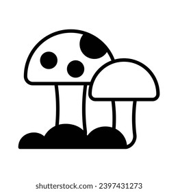 Mushroom icon vector stock illustration
