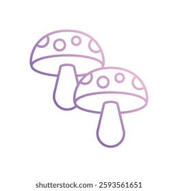 Mushroom icon vector stock illustration