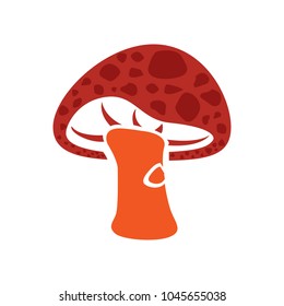 Mushroom icon, vector vegetable illustration, healthy food