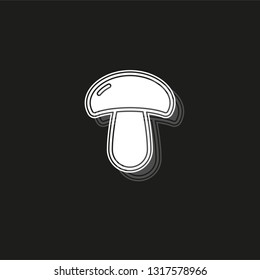 Mushroom icon, vector vegetable illustration, healthy food