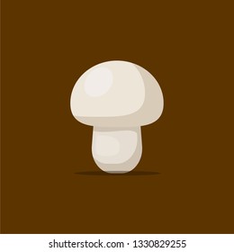 Mushroom icon, vector vegetable illustration, healthy food