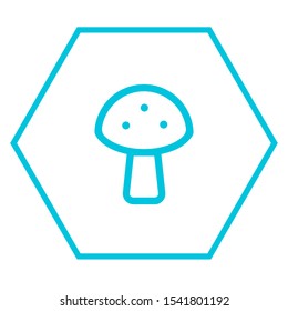 Mushroom icon, vector vegetable illustration, healthy food