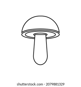 Icono hongo, ilustración vegetal vectorial, comida saludable
