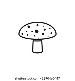 Mushroom icon, vector vegetable illustration, healthy food