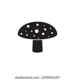 Icono hongo, ilustración vegetal vectorial, comida saludable
