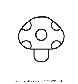 mushroom icon vector. vegetable icon vector line style