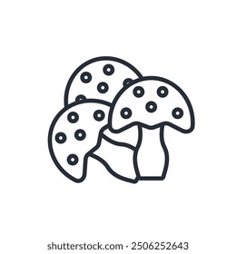 Mushroom icon. vector.Editable stroke.linear style sign for use web design,logo.Symbol illustration.