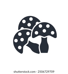 Mushroom icon. vector.Editable stroke.linear style sign for use web design,logo.Symbol illustration.