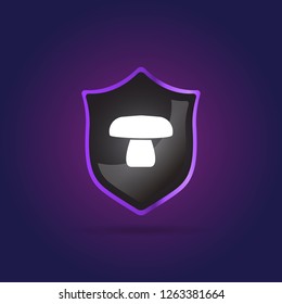 mushroom icon. vegetable sign