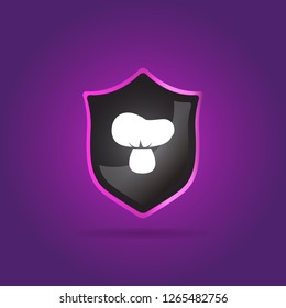 mushroom icon. vegetable sign