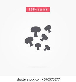 mushroom icon. vegetable sign