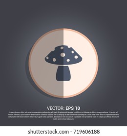 mushroom icon. vegetable sign