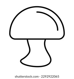 mushroom icon, vegetarian vector, eating illustration