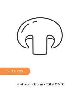 Icono de hongo para diseño web, menú, aplicación, afiche, anuncios, postal y revista