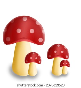 Mushroom icon. Wild forest mushrooms in auntum, isolated vector illustration.