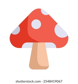 Mushroom icons, minimalist vector illustration and transparent graphic element. Isolated on white background