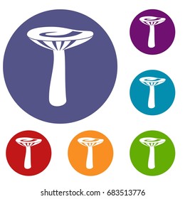 Mushroom icons set