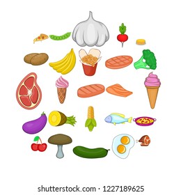 Mushroom icons set. Cartoon set of 25 mushroom vector icons for web isolated on white background