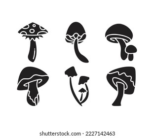 conjunto de iconos de hongos