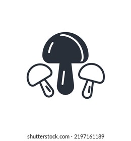 Mushroom icons  symbol vector elements for infographic web