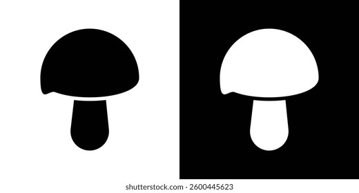 Mushroom icons vectors set in solid style.