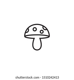 Mushroom icon,vector on a white background