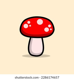 mushroom illustration. mushroom cartoon. illustration for children's book.