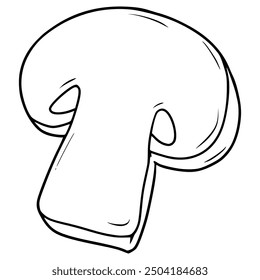 mushroom illustration hand drawn outline isolated vector