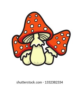 Mushroom Illustration Icon 