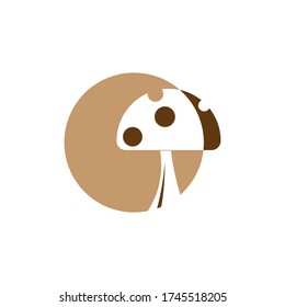mushroom illustration icon logo vector