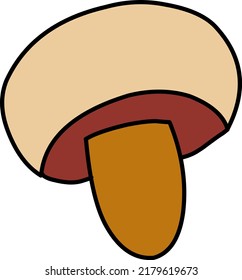 Mushroom illustration on white background