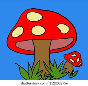 Mushroom illustration vector