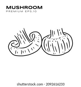 mushroom illustration for vegetarians premium vector