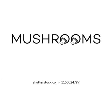 Mushroom incorporated with letter o logo design