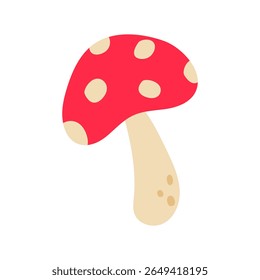 Mushroom isolated ,.Autumn vegetable for Halloween Thanksgiving Harves festival. Simple modern doodle icon. Cooking organic healthy ingredient. Vegetarian food. Design element