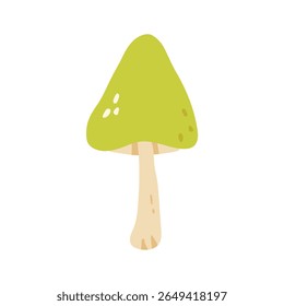 Mushroom isolated ,.Autumn vegetable for Halloween Thanksgiving Harves festival. Simple modern doodle icon. Cooking organic healthy ingredient. Vegetarian food. Design element