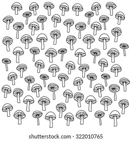 Mushroom isolated doodle icons