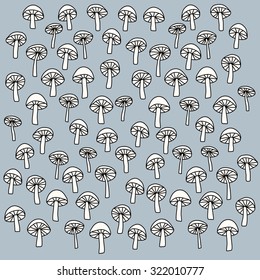 Mushroom isolated doodle icons