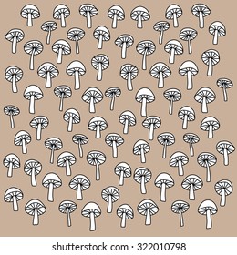 Mushroom isolated doodle icons