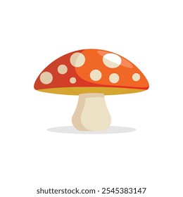 
Mushroom isolated flat vector illustration on white background