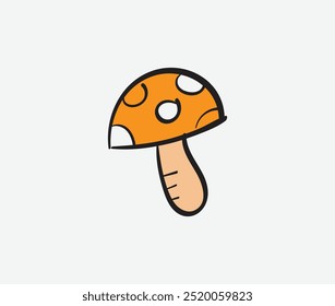 mushroom isolated icon vector color icon vector illustration template 