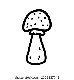 Seta aislada en un fondo blanco. Vector dibujado a mano doodle ilustración. Perfecto para decoraciones, logotipo, varios diseños.