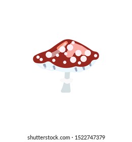 Mushroom isolated vector icon. Mushroom vector illustration