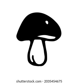 mushroom, isolated vector image, hand drawn