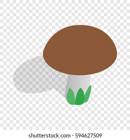 Mushroom isometric icon 3d on a transparent background vector illustration
