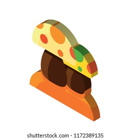 Mushroom isometric left top view 3D icon
