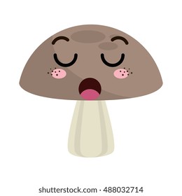 mushroom kawaii cartoon