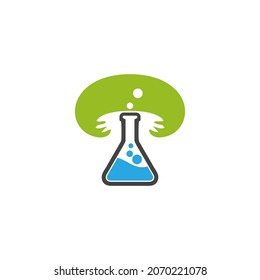 Diseño del logotipo del material vector de Mushroom Lab